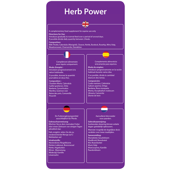 Herb Power - back label